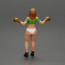 Tired boxing girl is lying in the boxing ring about to be knocked out - Only-Games