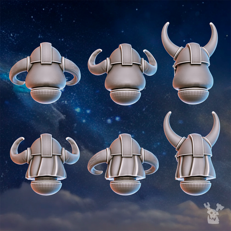 Horned Helmets Set (Stormpride Sisters) x6