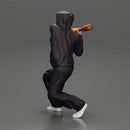 Gangster homie in hoodie Holding Baseball Bat Ready For A Hit - Only-Games