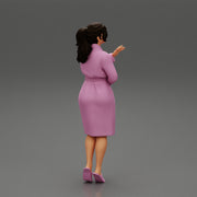 woman in bathrobe standing - Only-Games