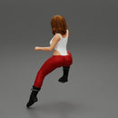 beautiful woman sitting and driving a motorbike - Only-Games