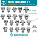 Boonie Hat Heads Male .STL - Only-Games