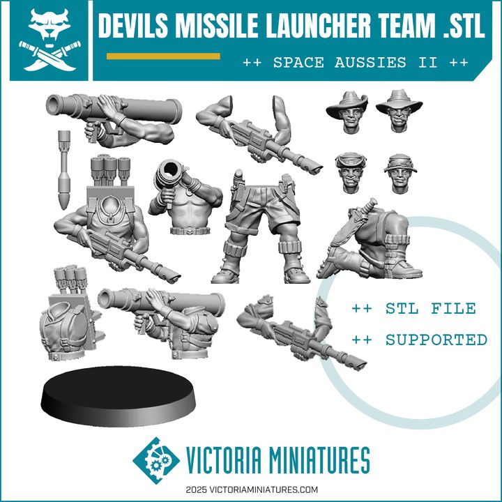 Devils missile Launcher Team .STL - Only-Games