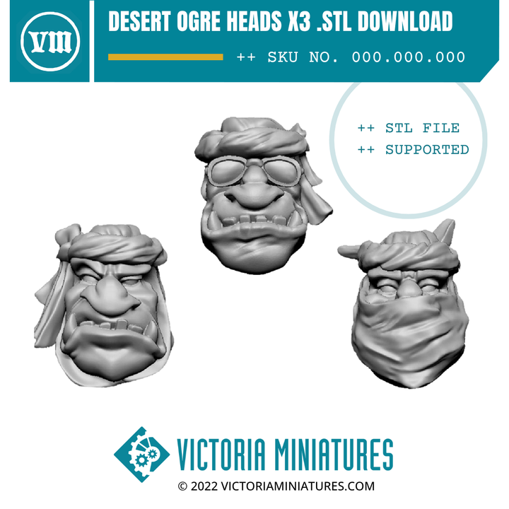 Desert Ogre Heads x3 - Only-Games