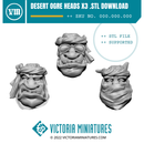 Desert Ogre Heads x3