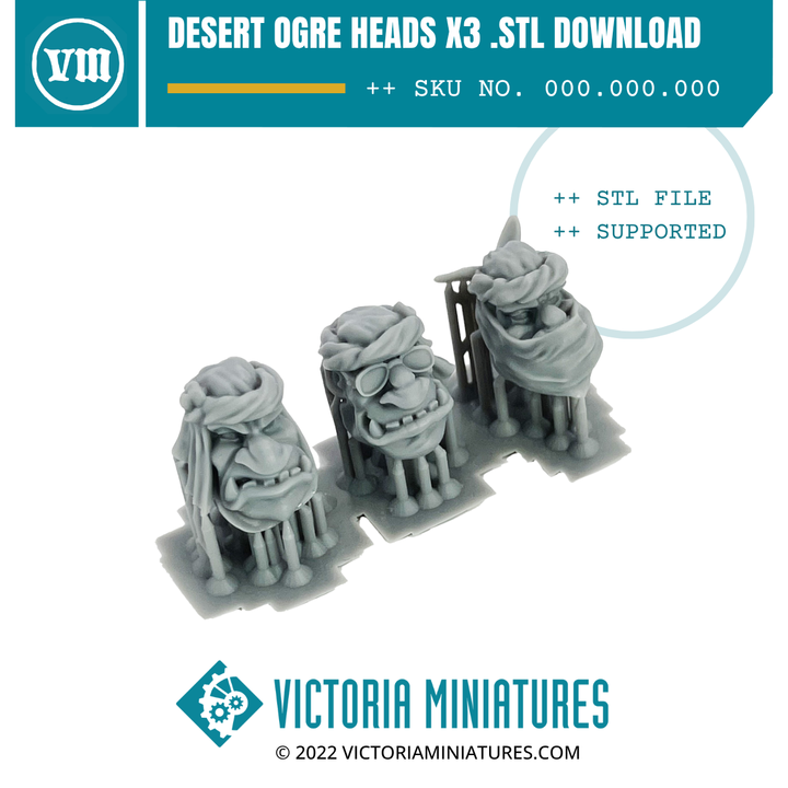Desert Ogre Heads x3 - Only-Games