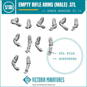 Empty Rolled Sleeve Rifle Arms (Male) - Only-Games