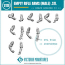 Empty Rolled Sleeve Rifle Arms (Male) - Only-Games