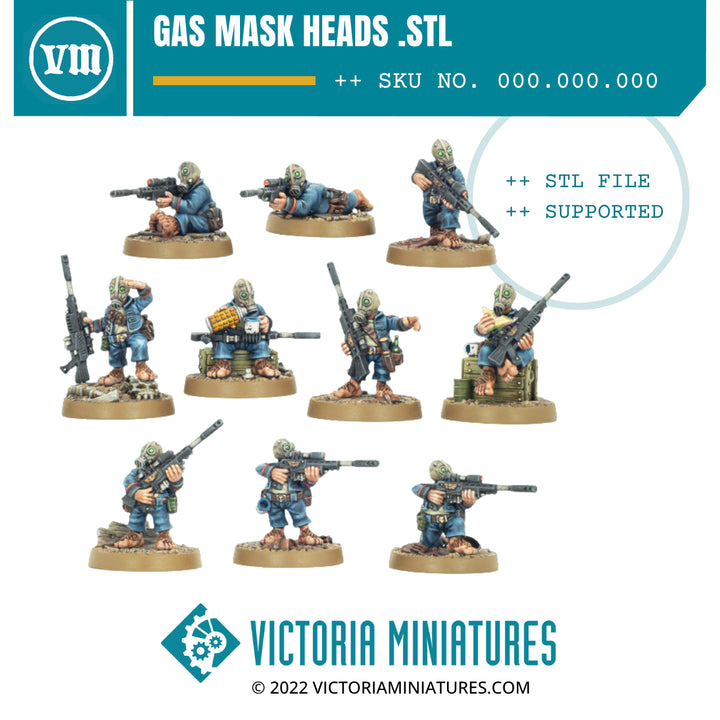 Gas Mask Heads - Only-Games