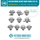 Halfling Brodie Helmet Heads Female x10