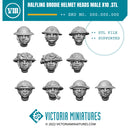 Halfling Brodie Helmet Heads Male x10