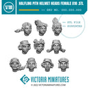 Halfling Sniper Heads Female x10