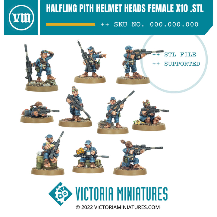 Halfling Sniper Heads Female x10 - Only-Games