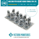 Halfling Heads with Pith Helmets Female x10