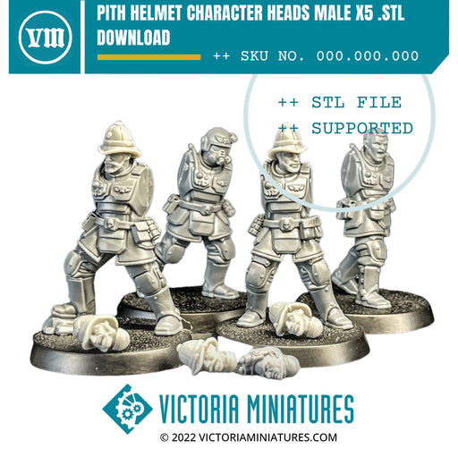 Pith Helmet Character Heads Male - Only-Games