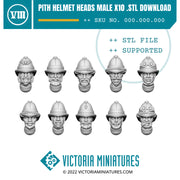 Pith Helmet Heads Male for plastic Kasrkin - Only-Games