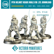 Pith Helmet Heads Male for plastic Kasrkin - Only-Games