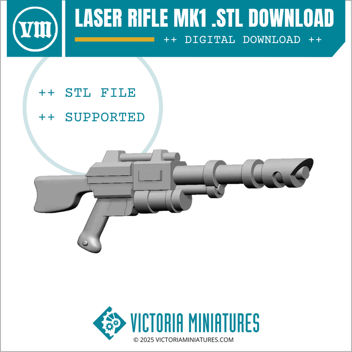 Laser Rifle MK1 .STL - Only-Games