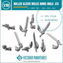 Rolled Sleeve Mellee Arms Male x10 - Only-Games