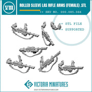 Rolled Sleeve Las Rifle Arms Female - Only-Games
