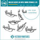 Rolled Sleeve Las Rifle Arms Female - Only-Games