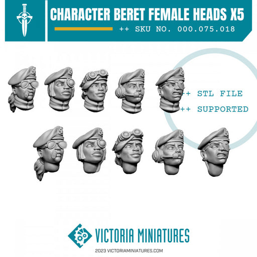 Character Beret Heads Female x5 - Only-Games