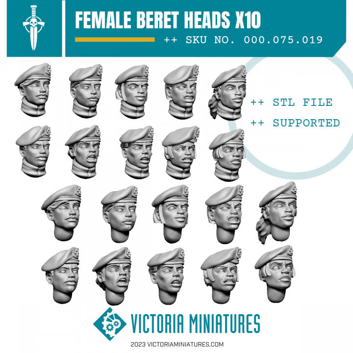 Beret Heads Female x10 - Only-Games