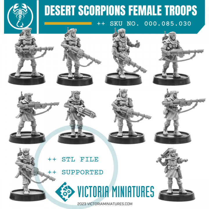 Desert Scorpions Modular Female Troops - Only-Games