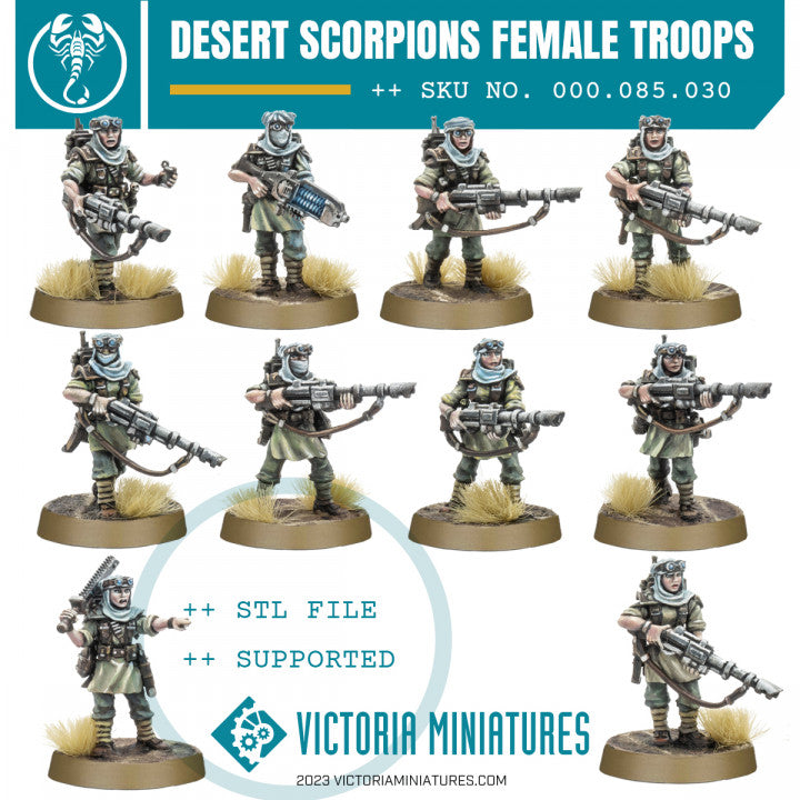 Desert Scorpions Modular Female Troops - Only-Games