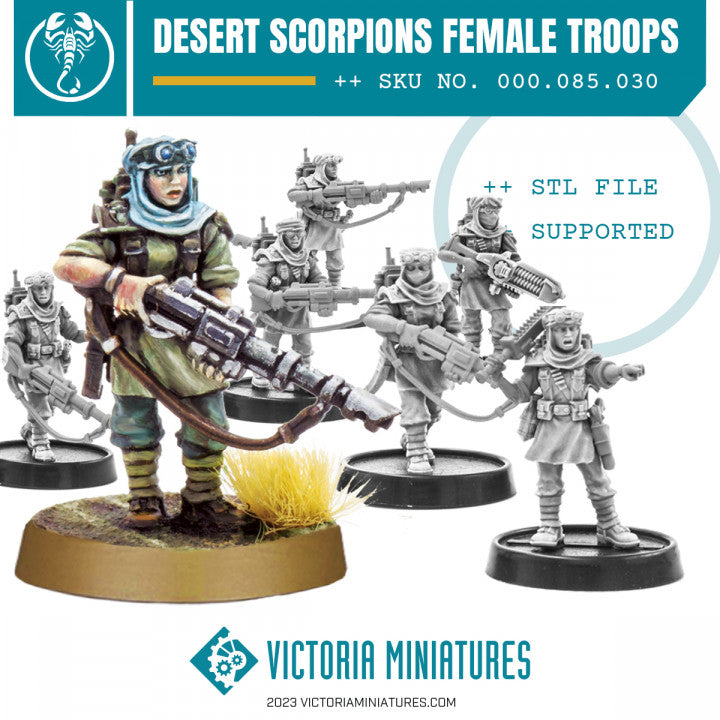 Desert Scorpions Modular Female Troops - Only-Games