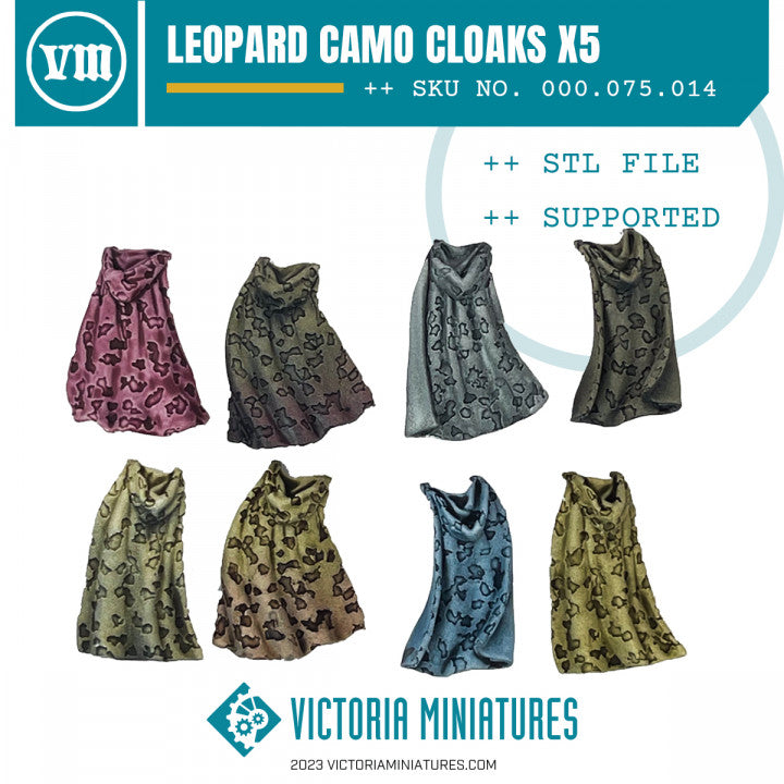 Leopard Camo Cloaks x5 - Only-Games