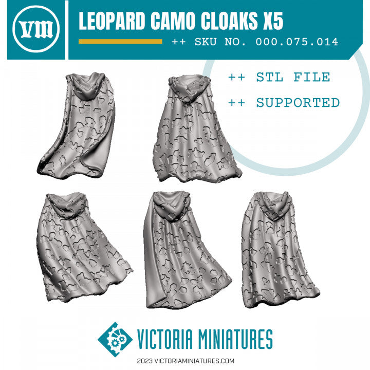 Leopard Camo Cloaks x5 - Only-Games