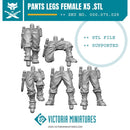 Van Diemen's World Devils Pants Legs Female x5 .STL