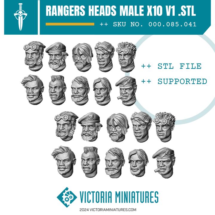 Ranger Heads Male V1 - Only-Games
