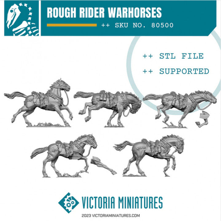 Rough Rider Horses x5 - Only-Games