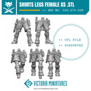 Shorts Legs Female x5