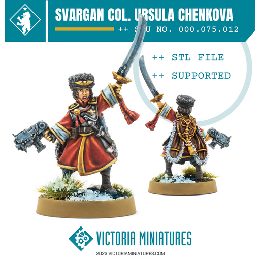 Ursula Chenkova Svargan Colonel .STL Download - Only-Games