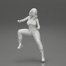 beautiful woman sitting and driving a motorbike - Only-Games