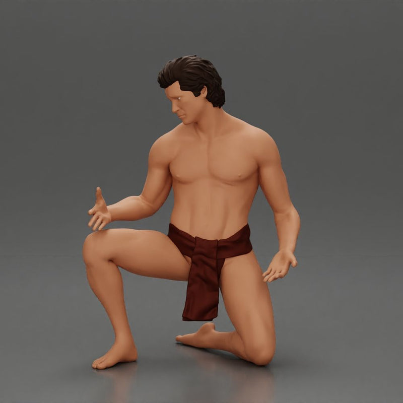 Sad man sitting pulls drowning girl from the ocean merge - Only-Games