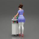 2 Models - flight attendant serving drinks to passengers on board - Only-Games