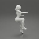 sexy woman in one piece sitting and driving a motorbike - Only-Games