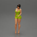 Sexy Girl standing in mini dress on the beach - Only-Games