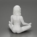 Sexy girl sitting in yoga pose meditation - Only-Games