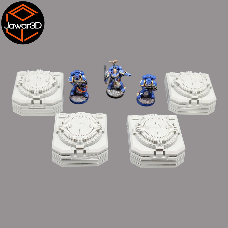 Missile Silo x4 - 28mm Wargaming Scatter Terrain Scenery Tabletop Miniature - Only-Games