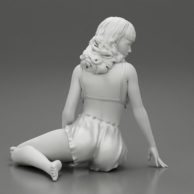 Sexy Woman Girl Sitting in night short - Only-Games