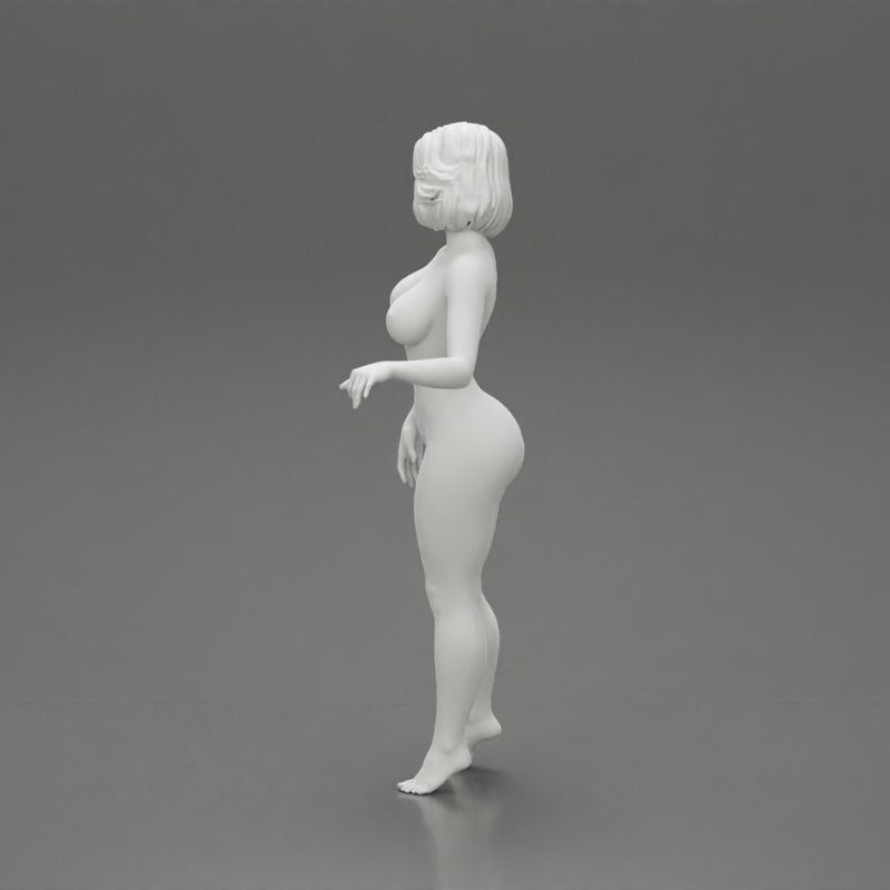 Naked Contented Attractive Elegant Stewardess Posing - Only-Games
