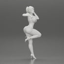 Sexy girl in bra and shorts Leaning Against car on the beach - Only-Games