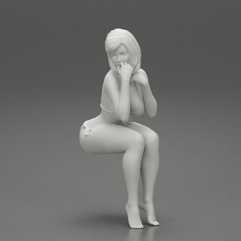 Sexy girl in bikini sitting - Only-Games