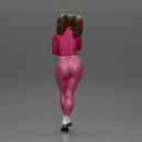 Tearful girl standing in jeans and mini shirt expressing deep sorrow with pigtails - Only-Games