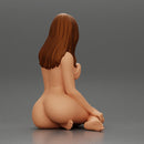 Sexy Naked Woman sitting and Covering Breasts With Hand - Only-Games